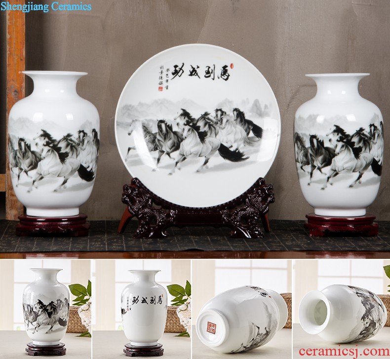 Jingdezhen ceramic vase furnishing articles sitting room flower arranging antique porcelain kiln little Chinese style household decorations arts and crafts