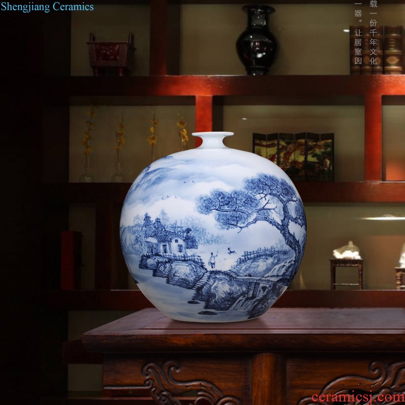 Jingdezhen ceramics hand-painted famille rose flower arranging large vases, sitting room of Chinese style household adornment desktop TV ark furnishing articles