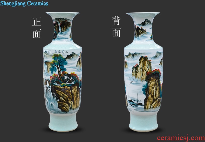 Jingdezhen ceramics hand-painted blue and white porcelain has a long history of large vases, sitting room adornment is placed for the opening gifts