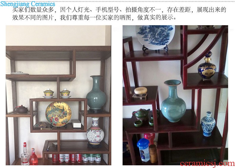 Jingdezhen ceramics vase furnishing articles imitation of yuan blue and white guiguzi down jar flower arrangement table sitting room adornment