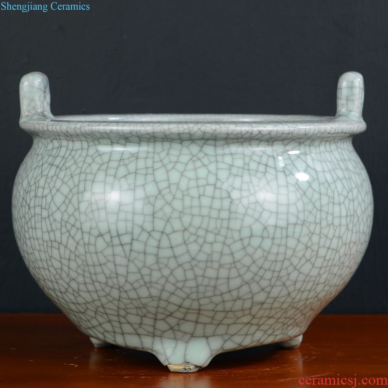 Jingdezhen porcelain pot vase flower arrangement sitting room of large storage tank wine household soft adornment is placed between example