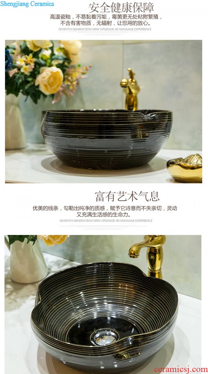 Koh larn lattice, jingdezhen ceramic toilet stage basin sink basin art lavatory waist drum lobules