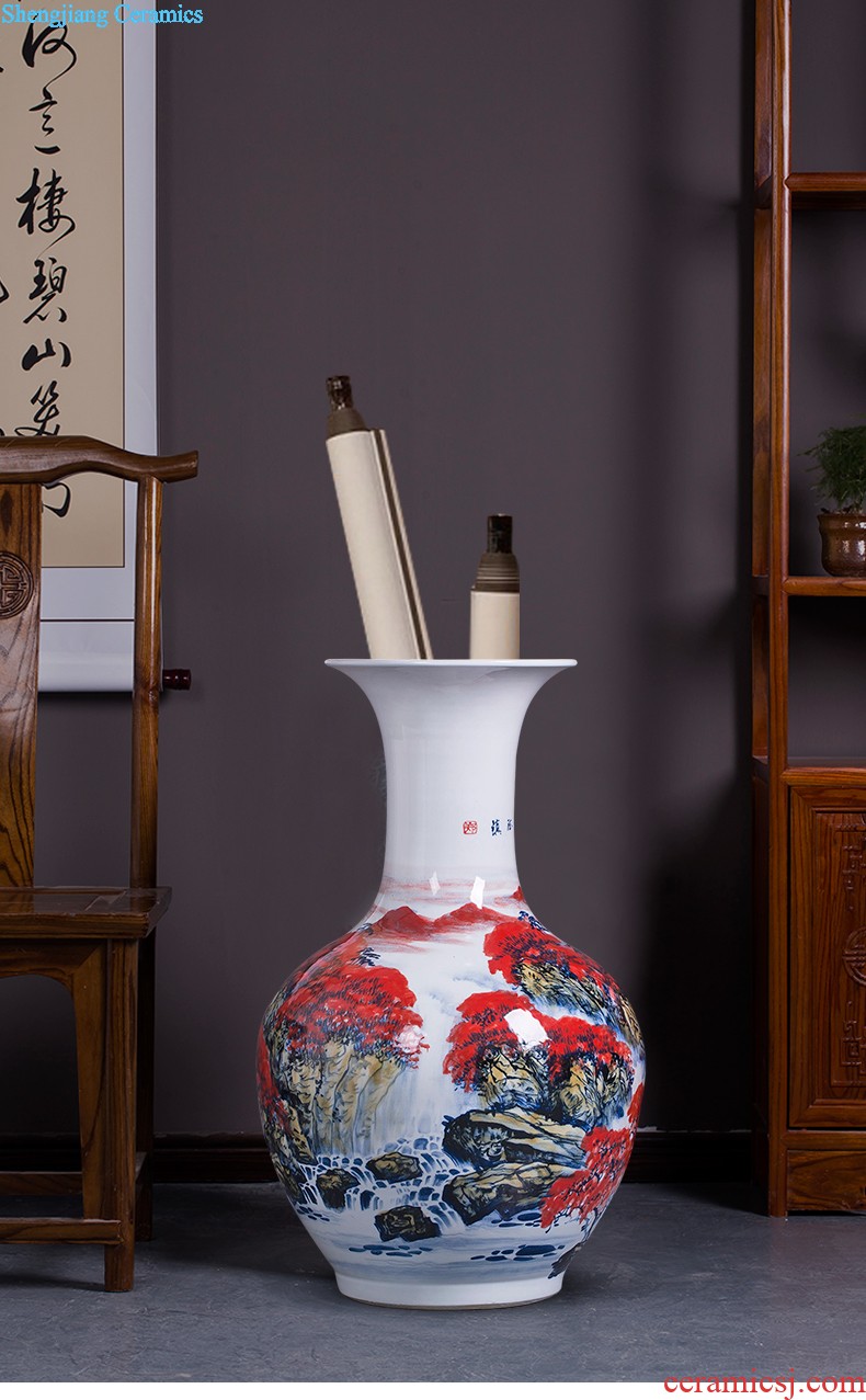 Antique porcelain qianlong pastel spring of the four seasons with vase home sitting room adornment is placed process of jingdezhen ceramics