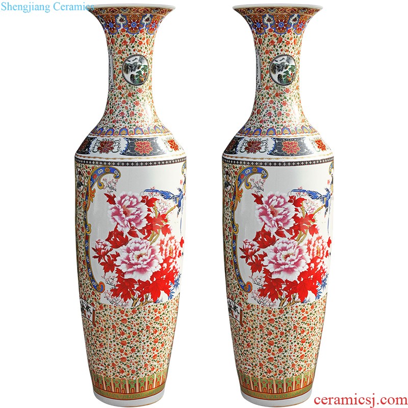 Hand-painted splendid was the French antique vase of blue and white porcelain of jingdezhen ceramics villa place large living room