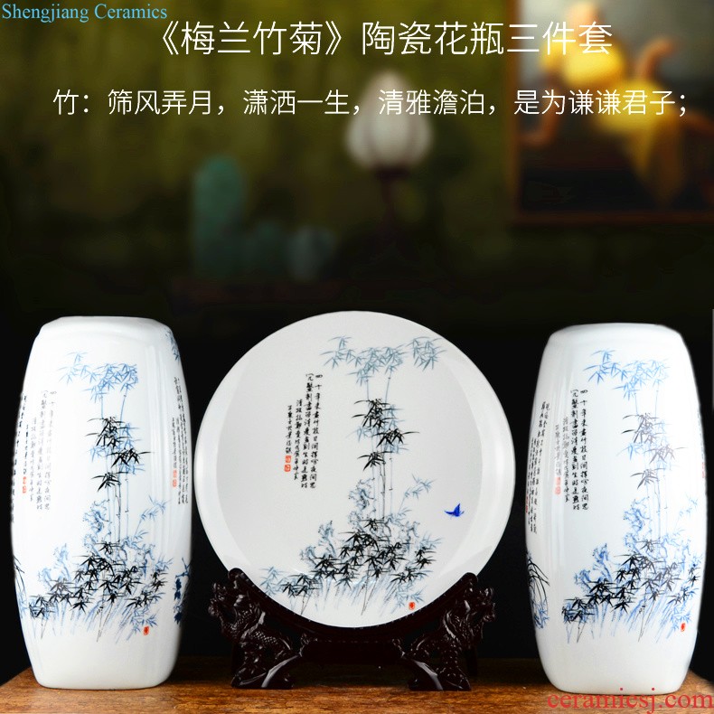 Jingdezhen ceramics Small vase of the sitting room porch wine rich ancient frame furnishing articles crafts flower decorations