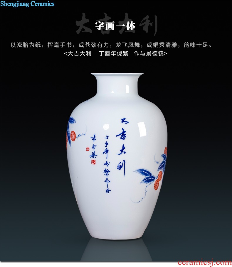 Hc - 093 jingdezhen ceramics vases, flower arranging bamboo seven sages in classical Chinese ancient frame sitting room adornment is placed