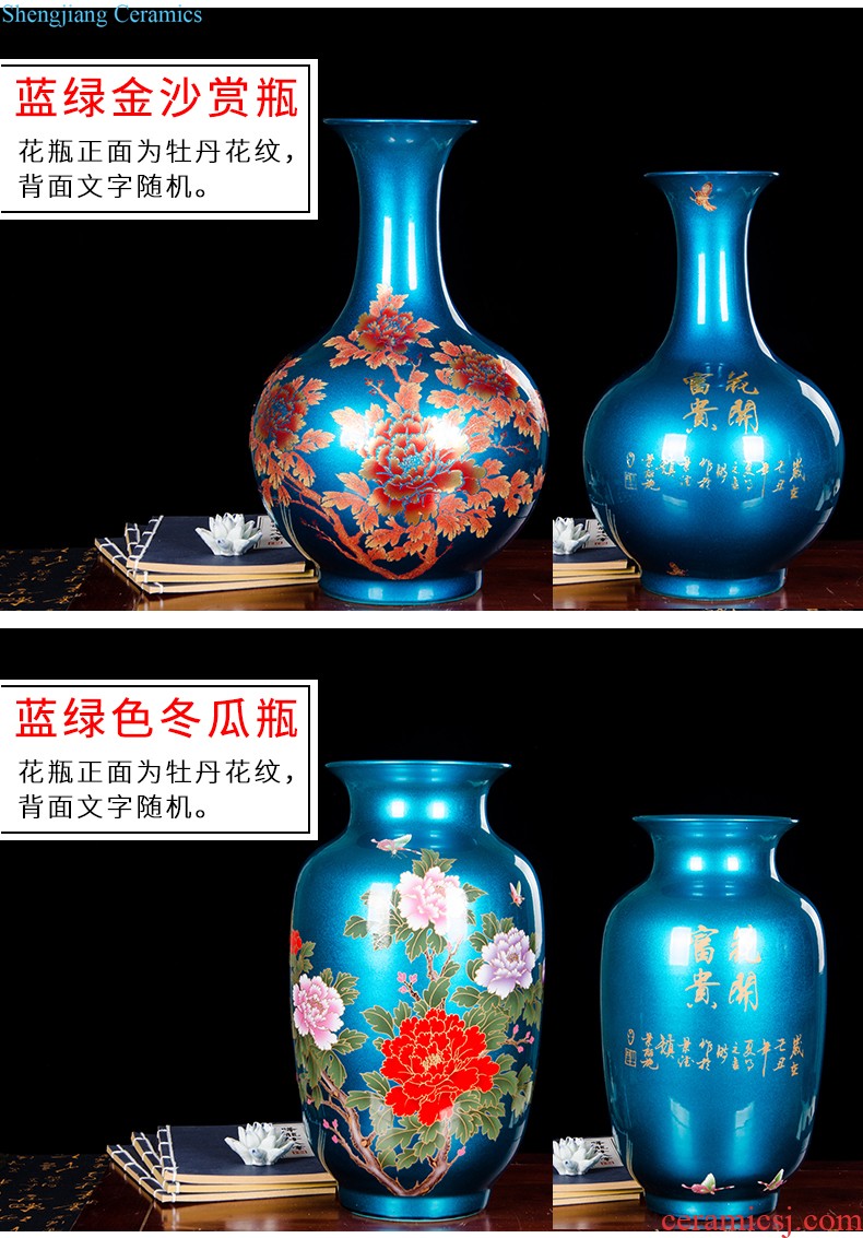 Jingdezhen ceramics large caddy a kilo is installed sealed with cover household storage jar pu-erh tea warehouse