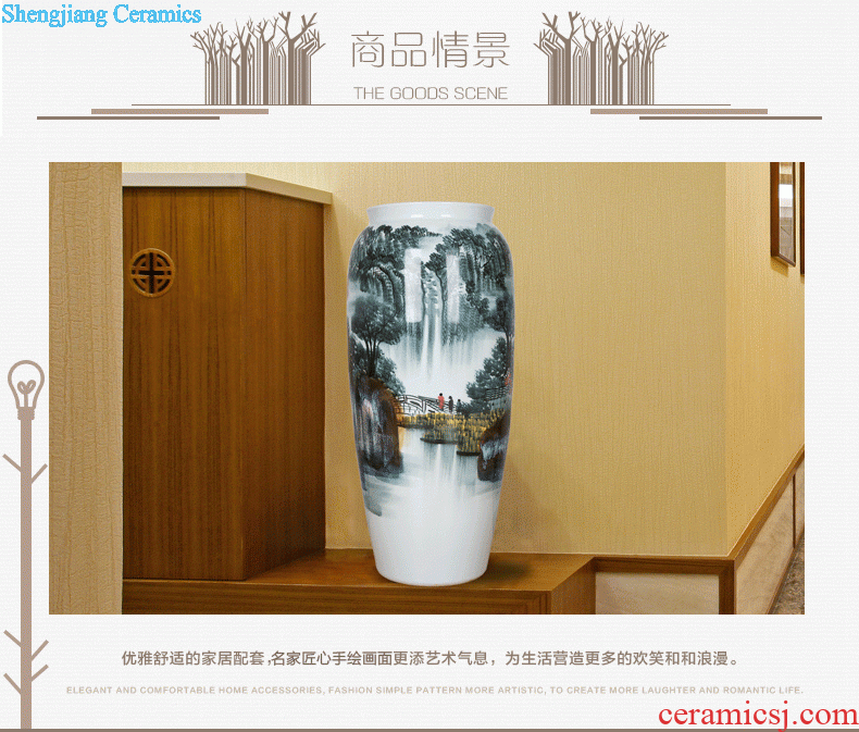 Of 380 hand-painted porcelain jingdezhen ceramics amusement of large vases, club villa housewarming hotel opening