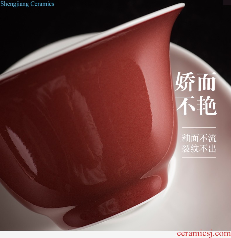 Them only three tureen suit jingdezhen ceramic cups thin body sample tea cup tea bowl glass cup gift box