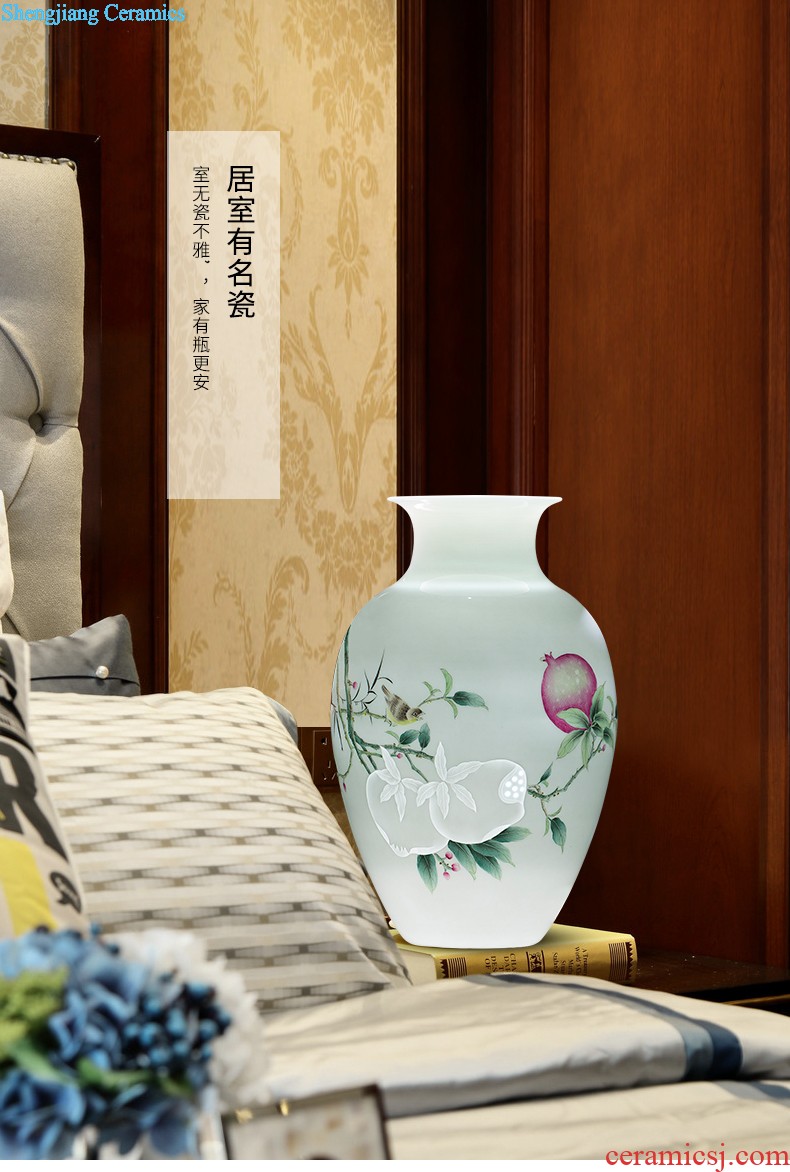 Jingdezhen ceramic porcelain enamel famous hand-drawn characters vase ferro ShouXi home sitting room adornment is placed