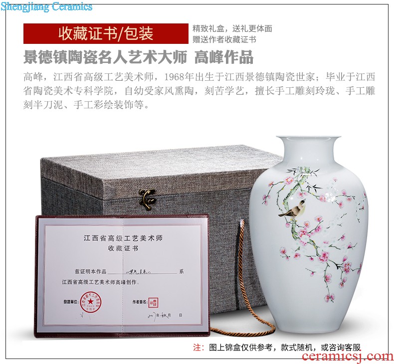 HC - 082 jingdezhen ceramics hand-painted peony of large vases, modern home sitting room decoration that occupy the home furnishing articles