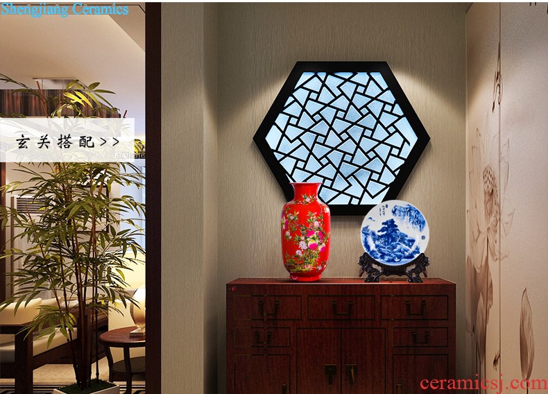 Jingdezhen ceramics by furnishing articles hand-painted vases, flower arranging new Chinese style household ladder sitting room adornment