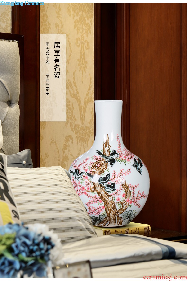 Master of jingdezhen ceramic vase Chinese hand-painted home sitting room porch famille rose more than decorative furnishing articles every year