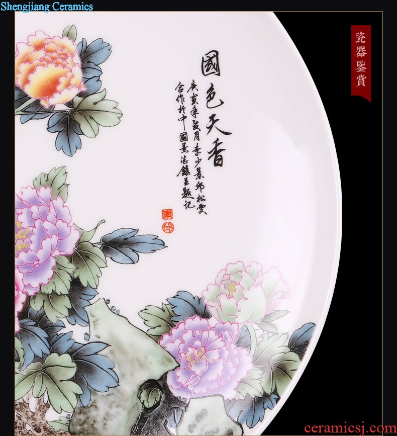 Jingdezhen ceramics peony landing large vases, sitting room of Chinese style household decorations hotel housewarming furnishing articles