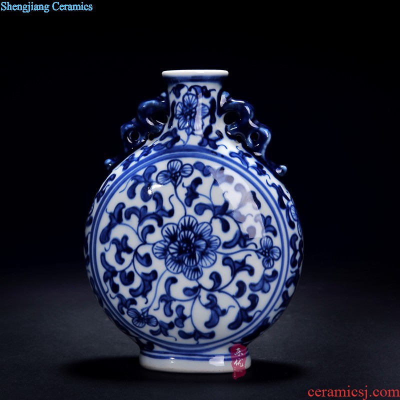 Jingdezhen ceramics glaze of crack open the vase Fashion contracted and contemporary adornment handicraft furnishing articles in the living room