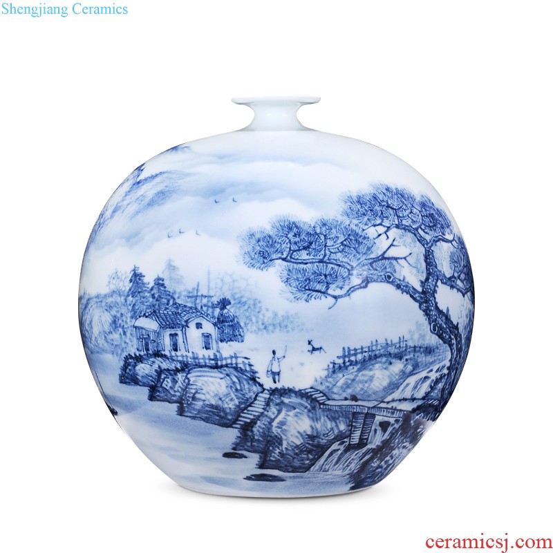 Jingdezhen ceramics hand-painted famille rose flower arranging large vases, sitting room of Chinese style household adornment desktop TV ark furnishing articles