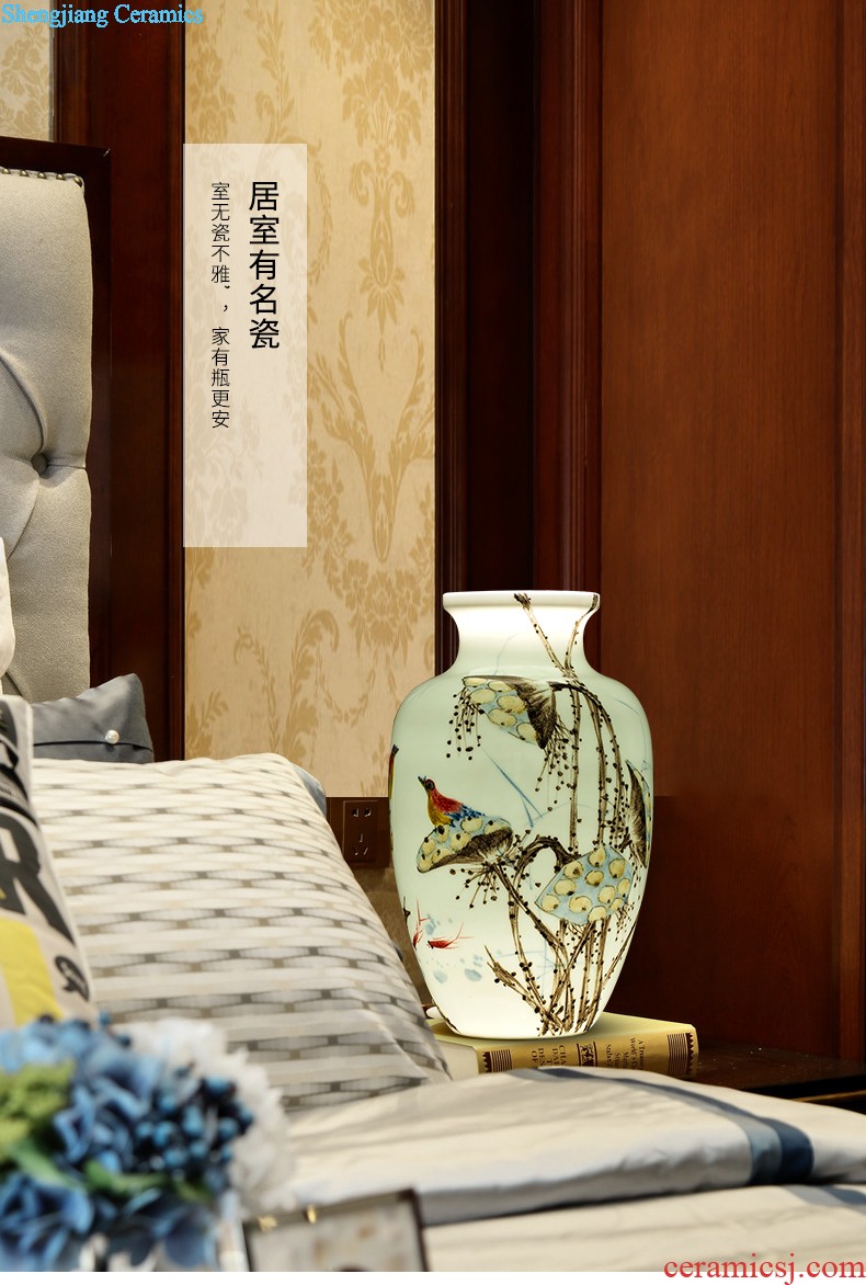 Jingdezhen ceramic vases, master of Chinese modern hand-painted thin foetus and exquisite home sitting room porch decoration furnishing articles