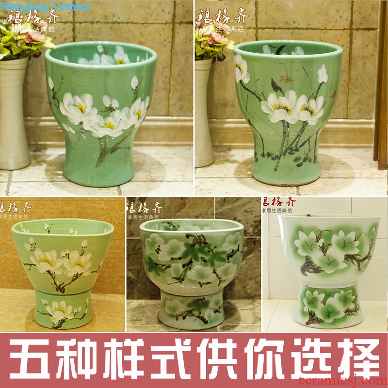 Koh larn, qi Increase the square on the art of jingdezhen ceramic bowl lavatory sink basin Platinum peony