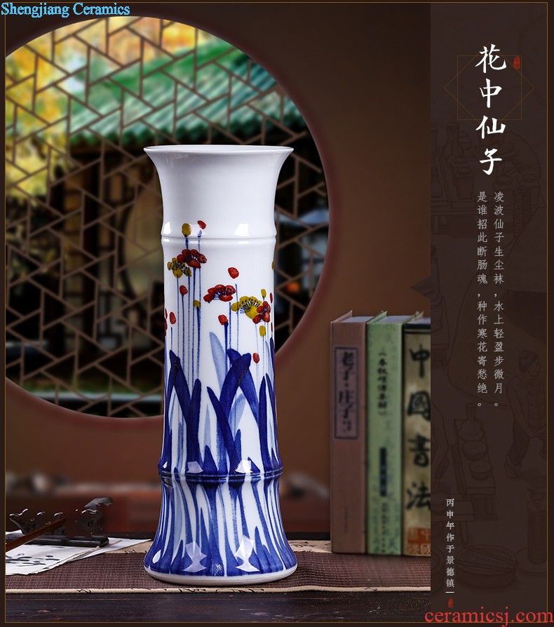 Jingdezhen ceramics vase general antique blue and white porcelain jar storage tank craft supplies modern household furnishing articles