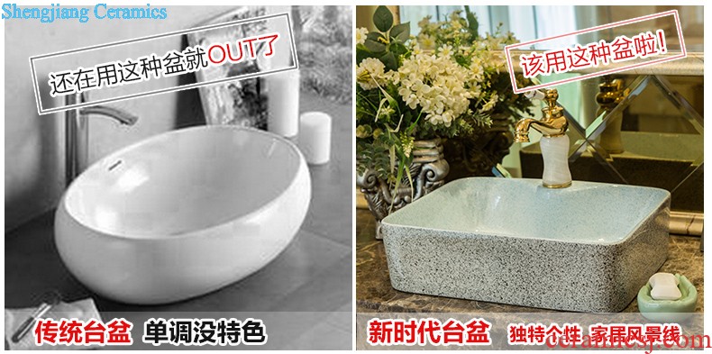 Koh larn neat square stage basin sink ceramic lavatory art to toilet stage basin of the basin that wash a face carved lobule