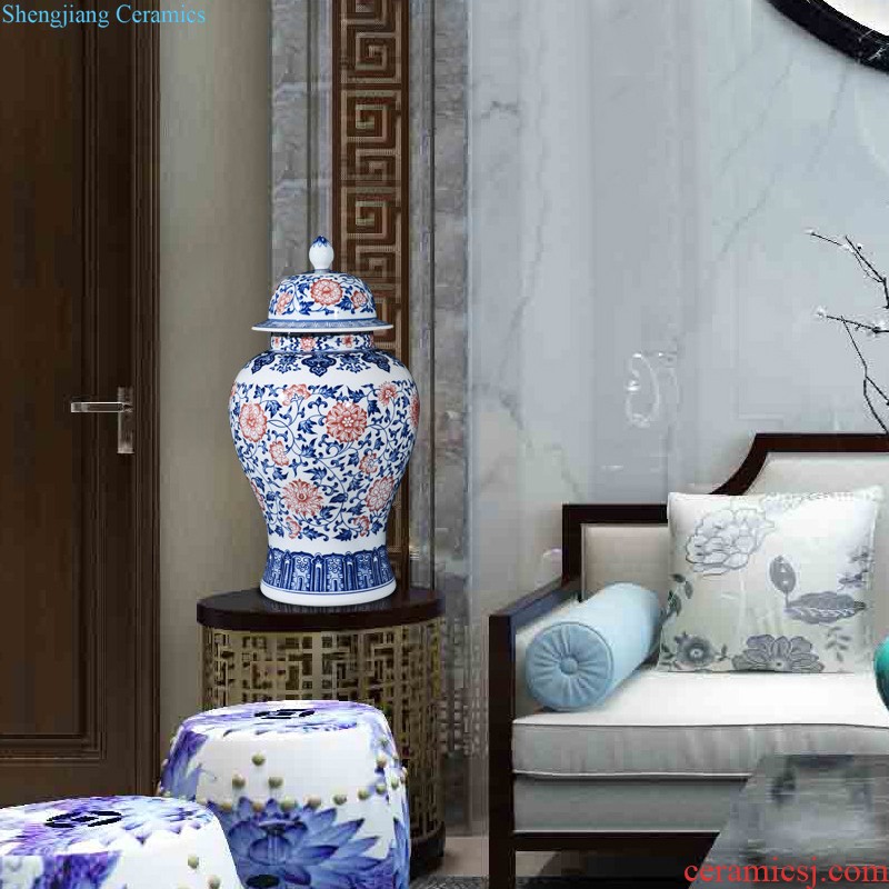 Jingdezhen blue and white f-fook gourd vases home sitting room hand antique ceramics craft ornaments furnishing articles