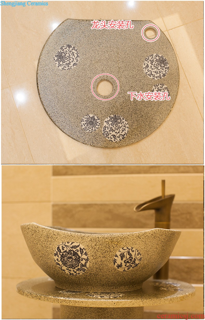 Koh larn, neat package mail jingdezhen ceramic lavabo lavatory basin of the basin that wash a face carved art A035 on stage