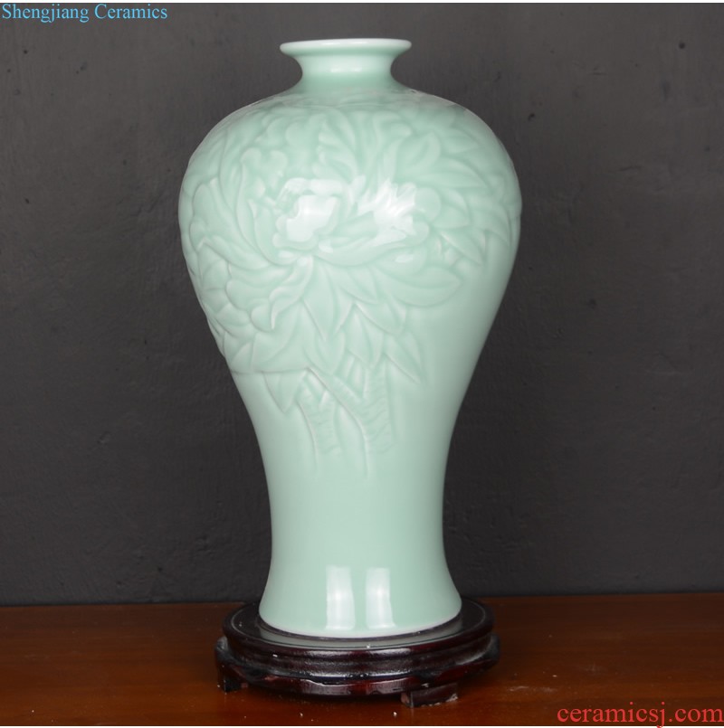 Chinese style restoring ancient ways of jingdezhen ceramics color crack glaze vase sitting room dry flower arranging flowers home furnishing articles