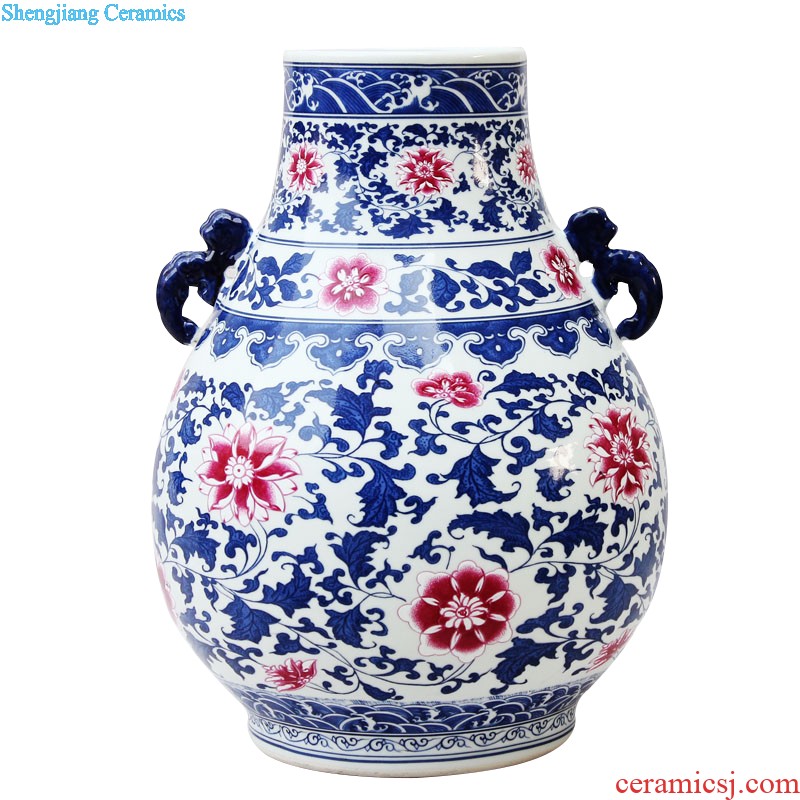 Sf19 jingdezhen ceramics hand-painted plum flower pretty breeze where large vase The sitting room the hotel decoration furnishing articles