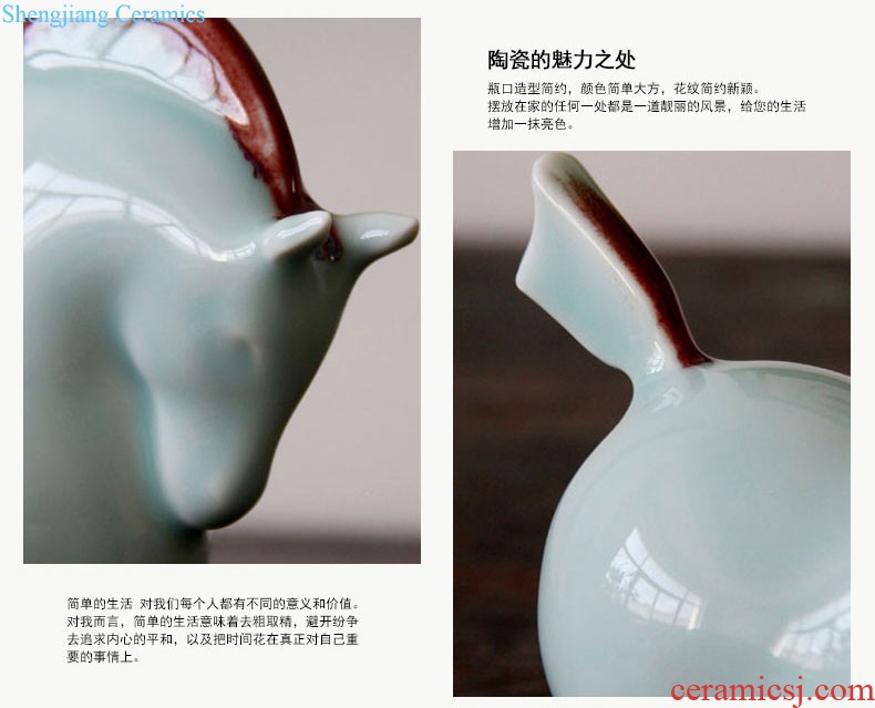 Jingdezhen blue and white porcelain ceramic pot decorative vase furnishing articles furnishing articles of modern household act the role ofing is tasted the sitting room TV cabinet