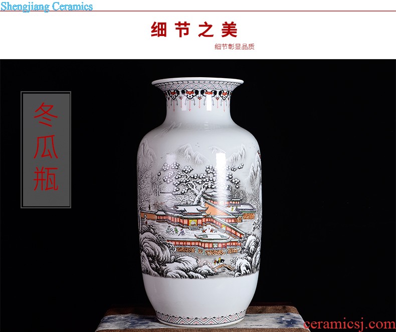 Jingdezhen ceramics hand carved vase li bai will be Chinese style porch decoration crafts are sitting room into the wine