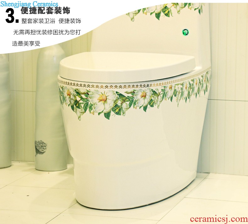 Post, qi stage basin ceramic lavabo archaize washbasin drum-shaped basin of Chinese style bathroom art antique reeds