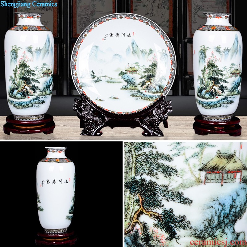 Antique blue-and-white porcelain yongzheng vases home sitting room adornment penjing collection jingdezhen ceramics process