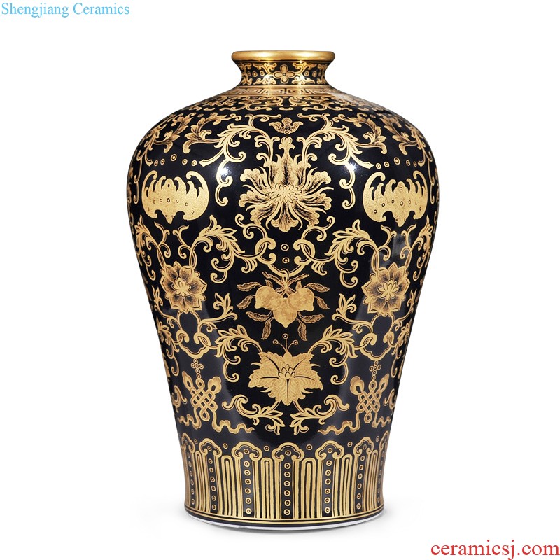 Jingdezhen imperial kiln chinaware imitation qianlong enamel paint around flowers sweet grain double ears and sitting room collection furnishing articles