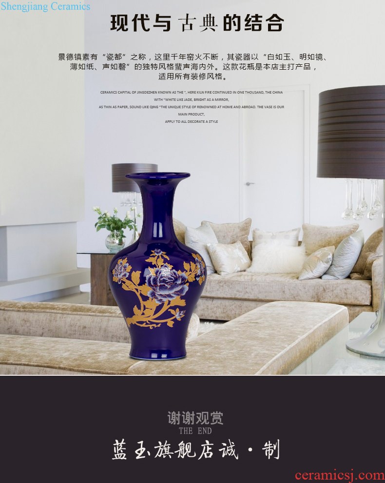 Jingdezhen ceramic modern new Chinese vase creative living room TV cabinet porch household adornment handicraft furnishing articles