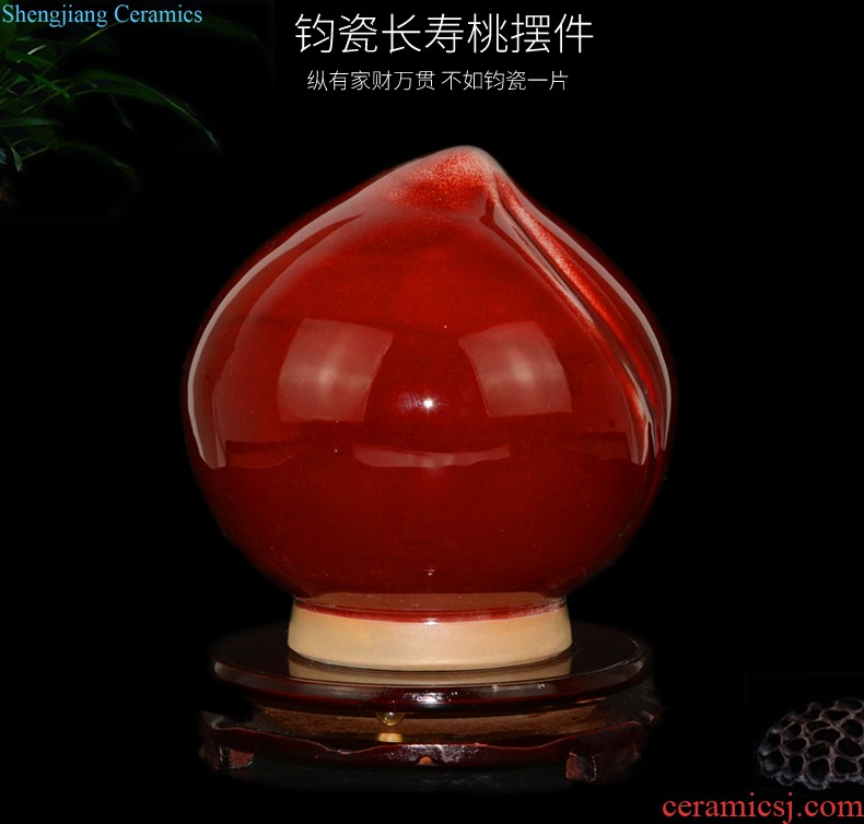 Jingdezhen ceramics China's large red vase Chinese style wedding wedding sitting room place home decorations