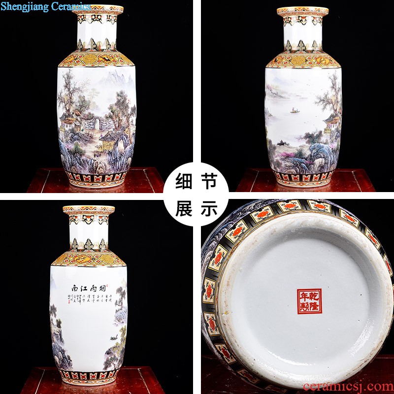 Z044 vases, antique Chinese open a piece of blue and white porcelain of jingdezhen ceramics classic home furnishing articles large living room