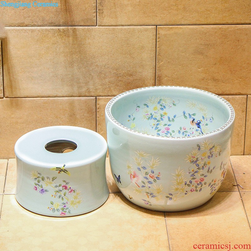 Koh larn case has increased the stage basin ceramic art basin elliptic double glazed toilet lavabo that defend bath lavatory