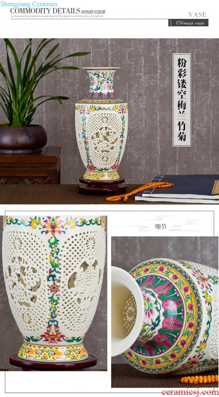 Jingdezhen ceramic vase furnishing articles porcelain vases, ceramic flower arranging flowers sitting room is contemporary and contracted household adornment