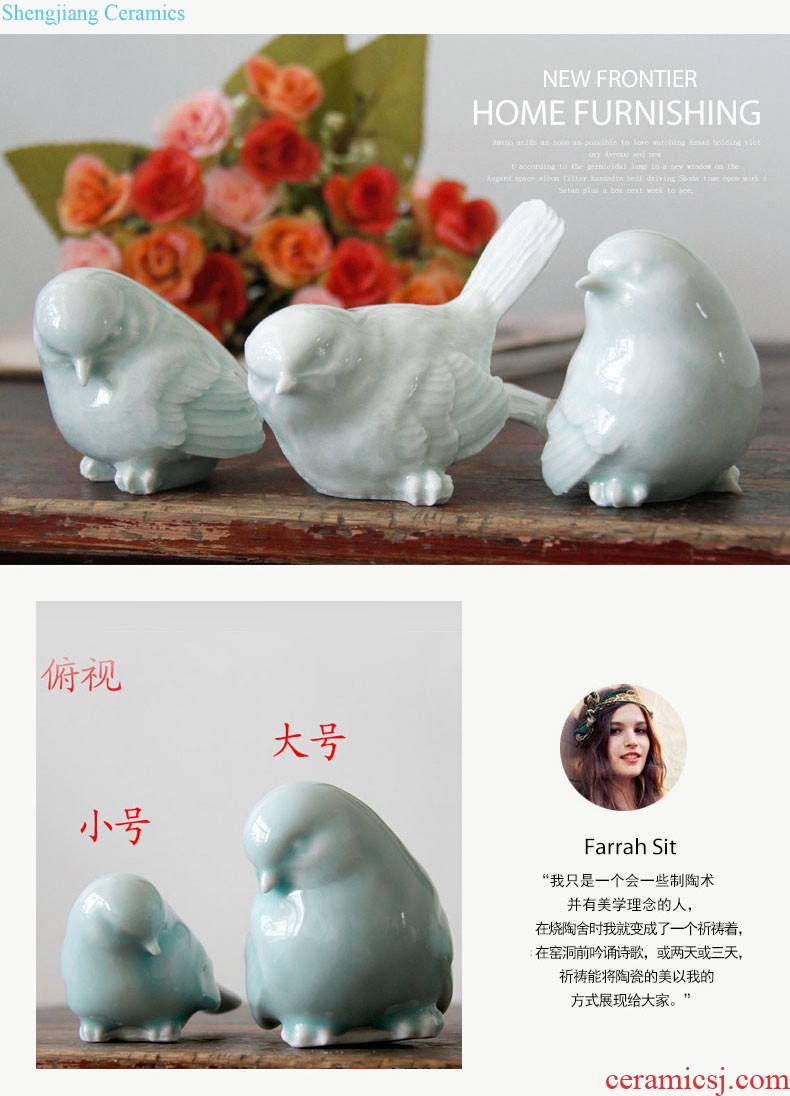 Rain tong home | jingdezhen creative shadow celadon handmade porcelain live sheep household adornment ornament porcelain decoration space