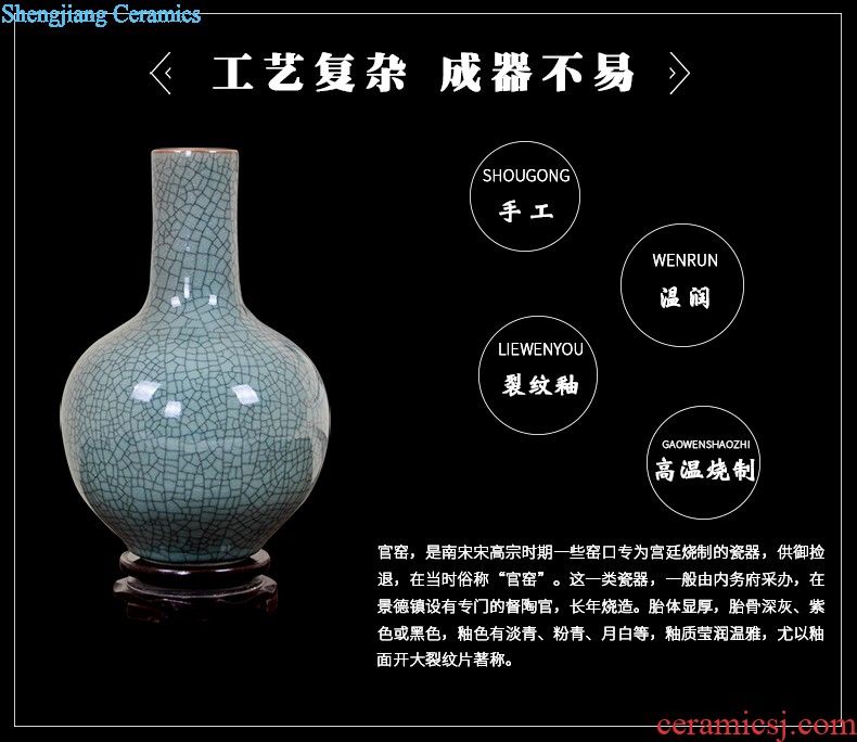 Jingdezhen ceramics flower arrangement of blue and white porcelain vase household adornment office furnishing articles little sitting room handicraft b9