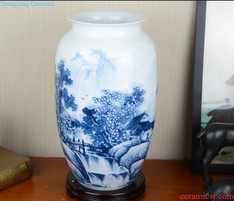 Jingdezhen ceramic vase furnishing articles sitting room european-style contracted Nordic style dry flower arranging flowers household soft adornment