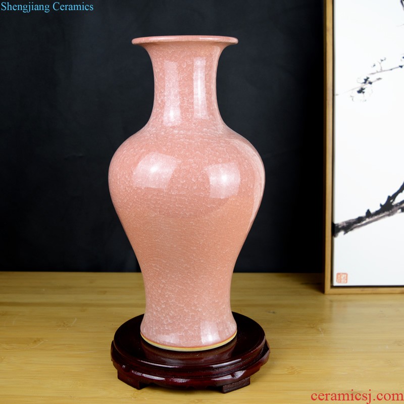 Jingdezhen ceramics powder enamel annunciation The vase of modern Chinese style living room decoration home wine ark adornment furnishing articles