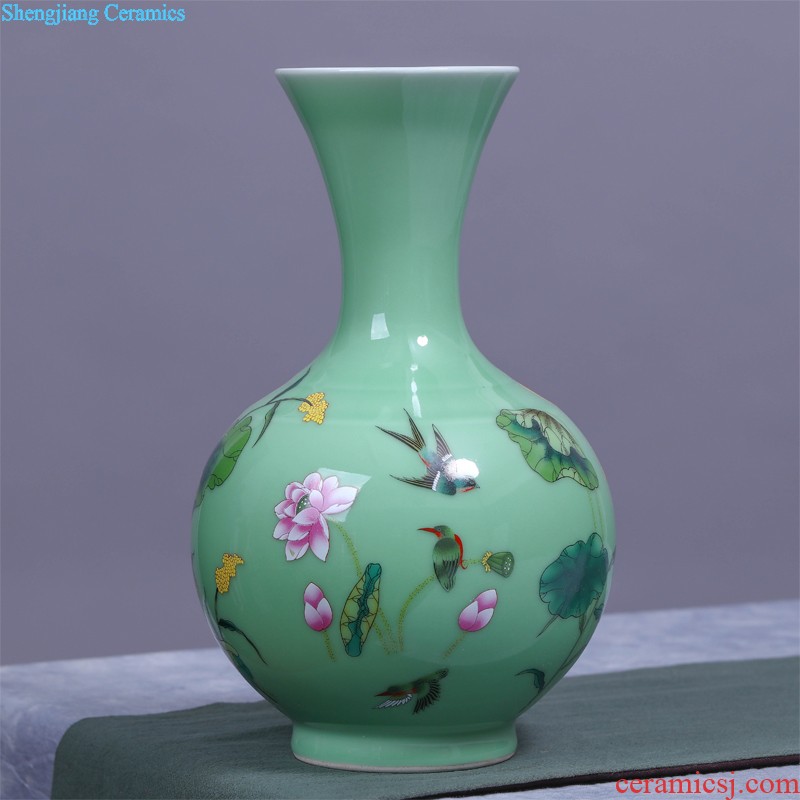 Jingdezhen ceramics antique hand-painted lad f barrels of blue and white porcelain vase flower arranging the sitting room of Chinese style household furnishing articles