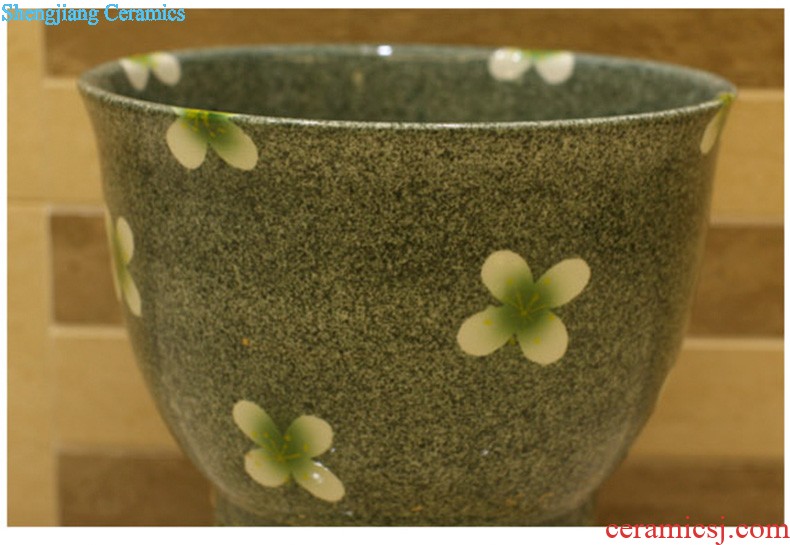 Koh larn, qi ceramic art basin mop mop pool ChiFangYuan one-piece mop pool diameter of 30 cm swirl marks