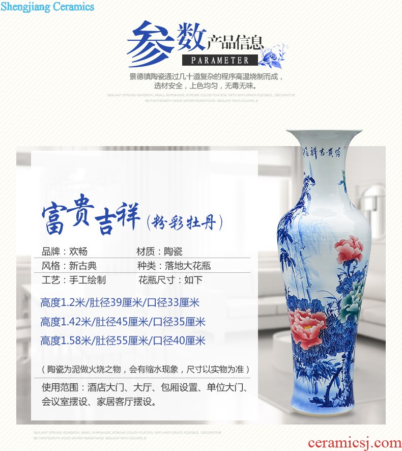 Jingdezhen ceramics of large Chinese style antique hand-painted imitation Ming blue and white porcelain vase sitting room adornment high furnishing articles