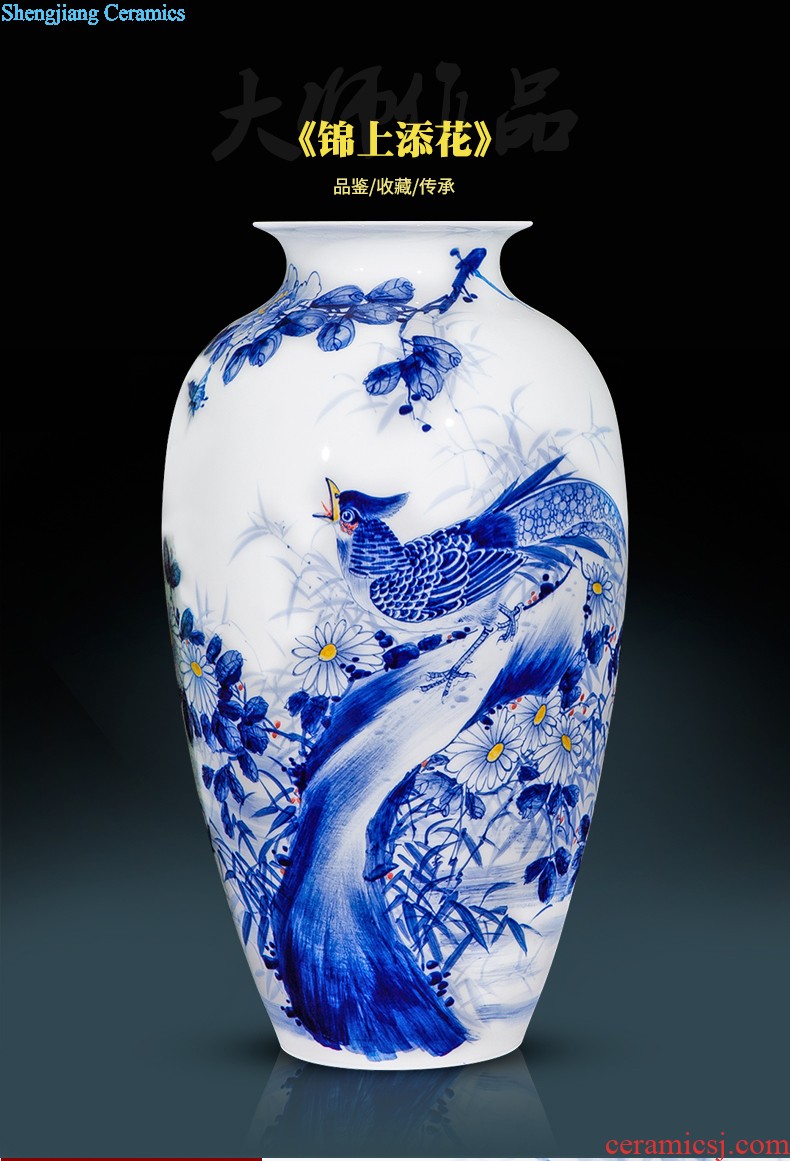 Jingdezhen ceramics hand-painted the ancient philosophers figure sitting room of large vase decoration as furnishing articles Z058 wedding gift