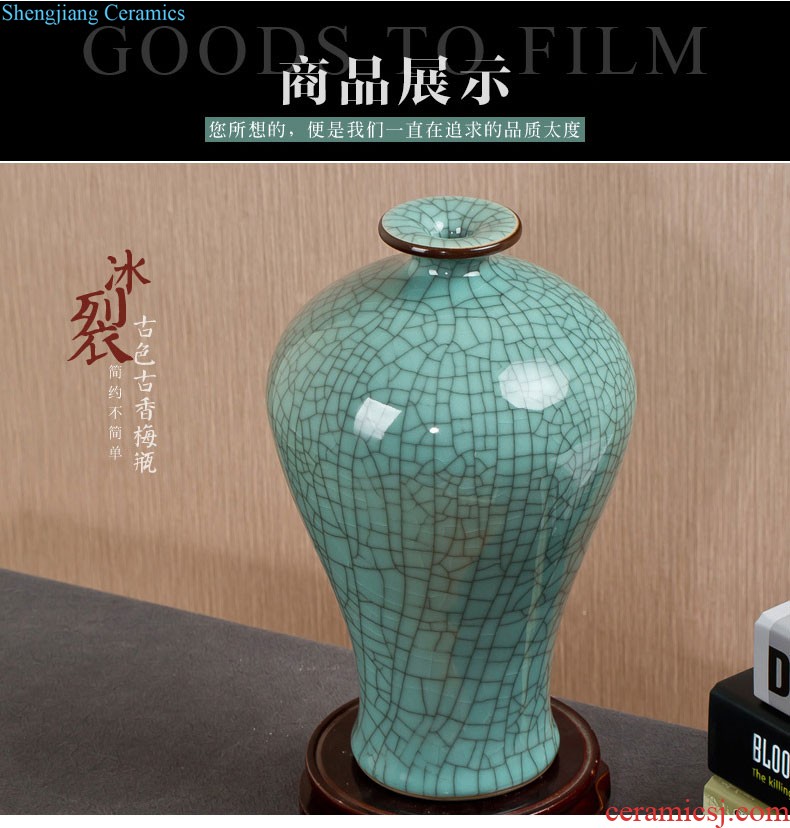 Jingdezhen ceramic vase furnishing articles variable blue porcelain creative living room flower arranging flowers, Chinese style household decorations