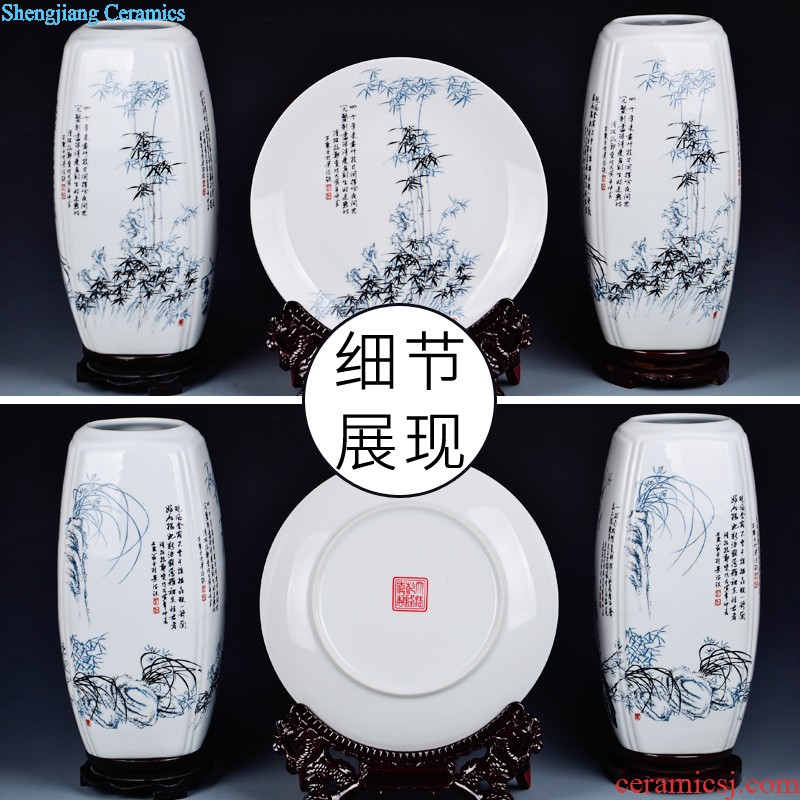 Jingdezhen chinaware bottle gourd of blue and white porcelain vase Z051 furnishing articles rich ancient frame of Chinese style sitting room adornment arts and crafts