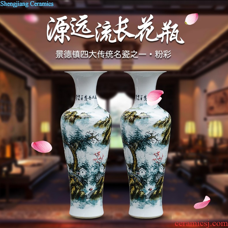 Jingdezhen ceramic antique hand-painted blue and white porcelain vases, flower arranging furnishing articles sitting room of Chinese style household Chinese wind decorations