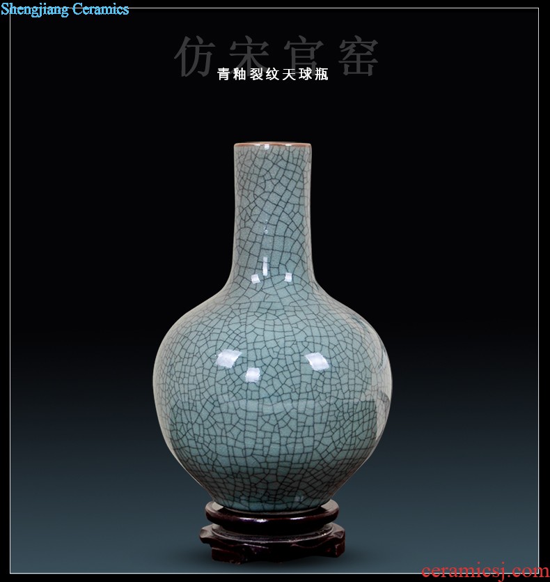 Jingdezhen ceramics flower arrangement of blue and white porcelain vase household adornment office furnishing articles little sitting room handicraft b9